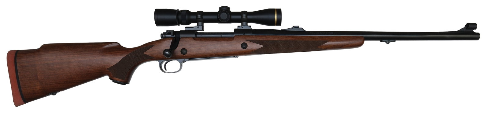 EXCELLENT WINCHESTER MODEL 70 CLASSIC SUPER EXPRESS RIFLE IN 458 WIN CALIBER.: SN. G181446. Cal. 458 Win Mag. Made with 22" round heavy brl that has usual maker's stamp on left side and right side stamped "CLASSIC SUPER EXPRESS". Brl with rear flip up sight and hooded front