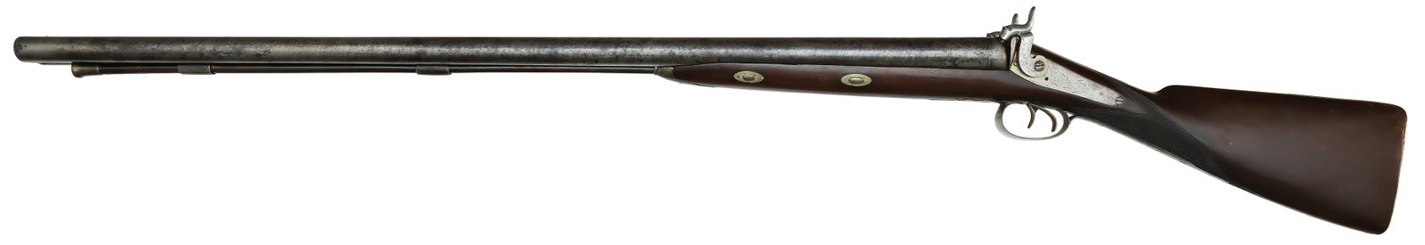IMPRESSIVE FOUR BORE DOUBLE BARREL MUZZLELOADER. (1 of 4)
