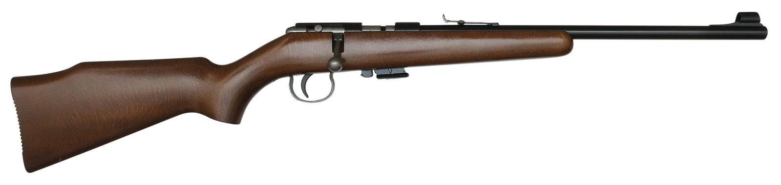ANSCHUTZ "WOODCHUCKER" MODEL .22LR RIFLE.: SN. 1271039. Cal. .22LR. Built with 16-1/4" blued round brl that has adjustable rear sight and hooded ramp blade front sight. Left side of brl stamped "FOR CAL. .22 L.R. ONLY". Grooved receiver with