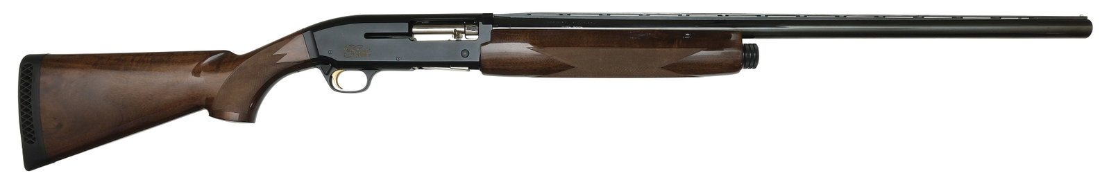 BROWNING GOLD HUNTER 12 GAUGE SHOTGUN.: SN. 113MX02792. Cal. 12ga. Made with 28” steel brl that has ventilated rib. Wood forend checkered in point pattern. Brushed steel action engraved “GOLD HUNTER”. Gold plated trigger. 
