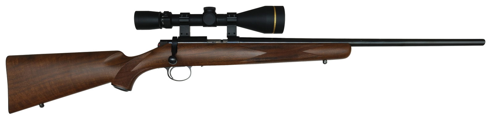 AS NEW KIMBER MODEL 82 IN .17K HORNET CALIBER WITH SCOPE. (1 of 2)