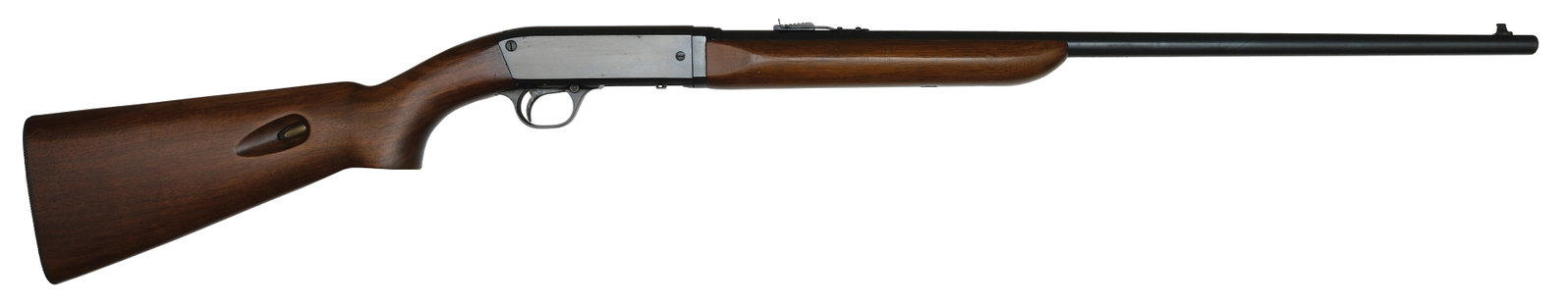 MINTY REMINGTON MODEL 241 SPEEDMASTER .22 LONG RIFLE:  SN. 62908. Cal. .22LR. Built with 24" round brl with brass bead front sight. Usual maker's stamps and Remington date code "RPP" on left side. Smooth walnut forend. Left side of brl reads ".22