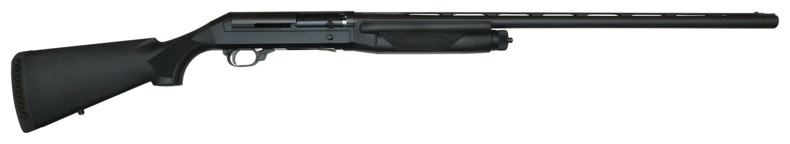 EXCELLENT BENELLI SUPER BLACK EAGLE: SN. UO68192. Cal. 12ga. Built with 27-1/2” ventilated rib brl. Composite stocks with scalloped checkered areas. Composite stock terminates with black recoil pad. Entire gun is Matte black finish
