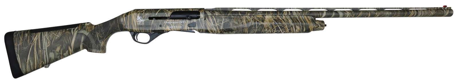 AS NEW STOEGER M3000 12 BORE SHOTGUN WITH BOX.: SN. 75-H24YT-040403. Cal. 12ga. Built with 28-1/2" ventilated rib brl. Composite stocks are Real Tree wrapped as is action. Full pistol grip buttstock is checkered with ambidextrous palm swells and te