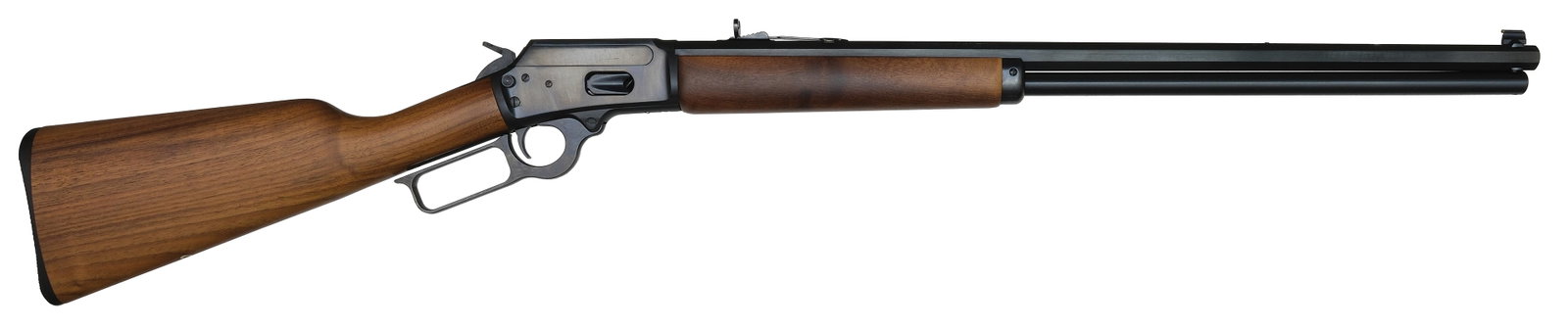 UNFIRED MARLIN MODEL 1894 COWBOY LIMITED.: SN. 98200516. Cal. .45 Colt. Built with 24" octagonal blued brl that has leaf elevation rear sight and brass bead blade front sight. Smooth forearm. Blued receiver with walnut smooth buttstock