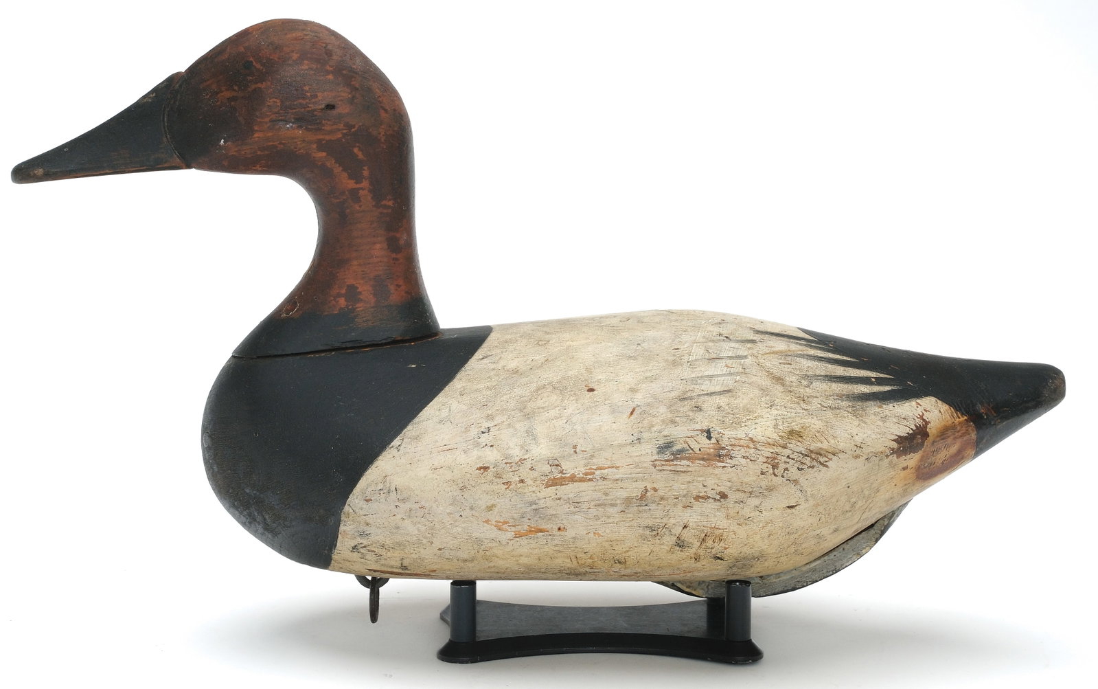 Robert McGaw (1879-1958), Havre de Grace, Maryland.: Early high head canvasback. Retains the original McGaw weight. Measures 15.5" long.