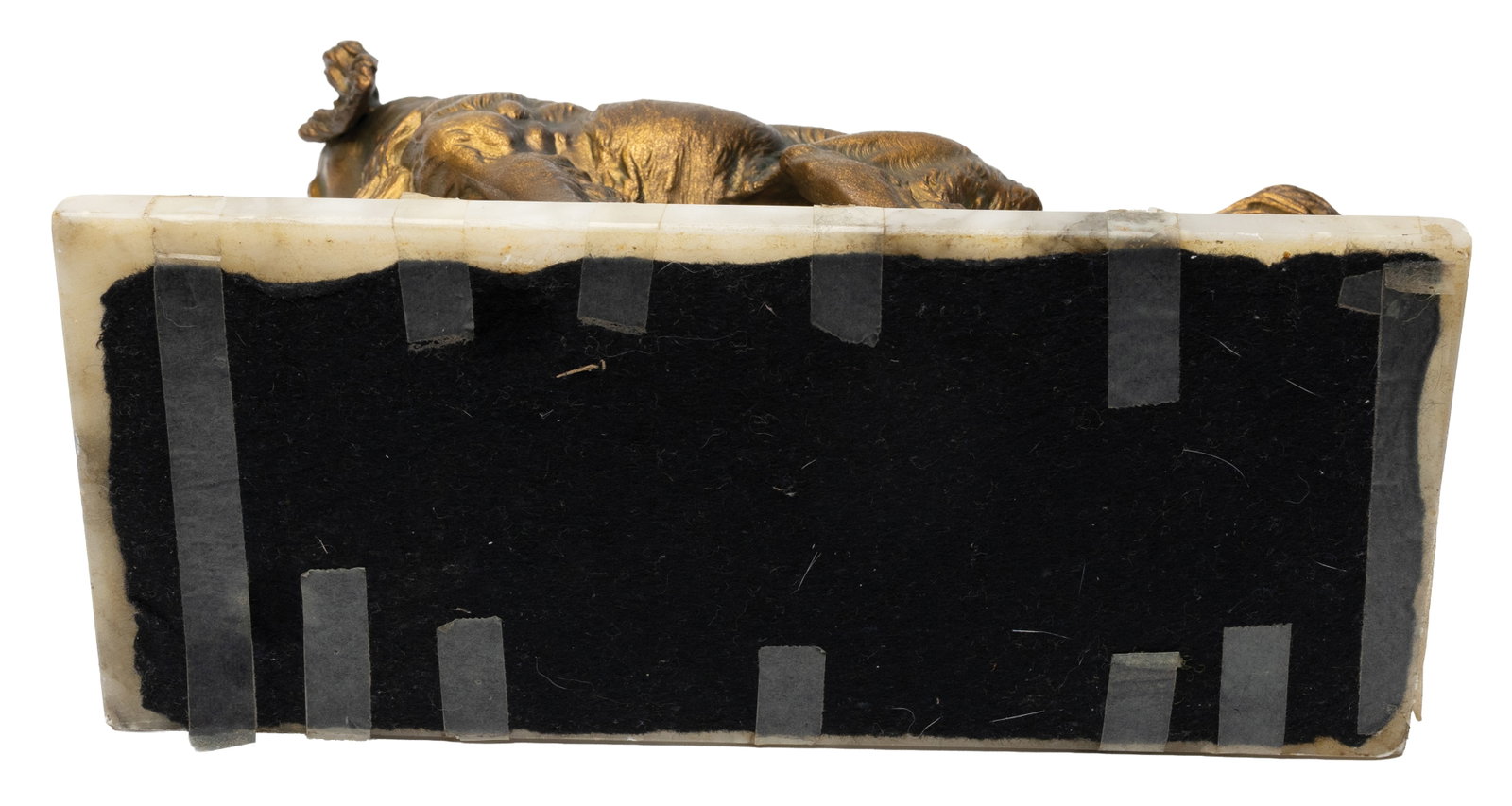 Bronze setter mounted to marble base. - 6