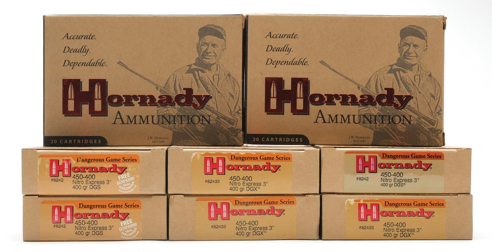 LOT OF 450-400 NITRO EXPRESS AMMUNITION. (1 of 1)