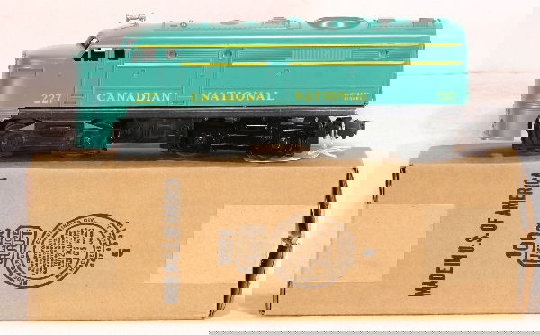 NETTE - Mint Boxed LIONEL 227 CN Alco: Unrun w/nice patina, ob rs 227, late binding tape, C9 WOW!