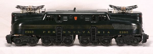 NETTE - LIONEL 2360 Green GG1: 5-Stripe green, 1956 only, stripes 80% 1 side, 95% other, clean, double motor, C7