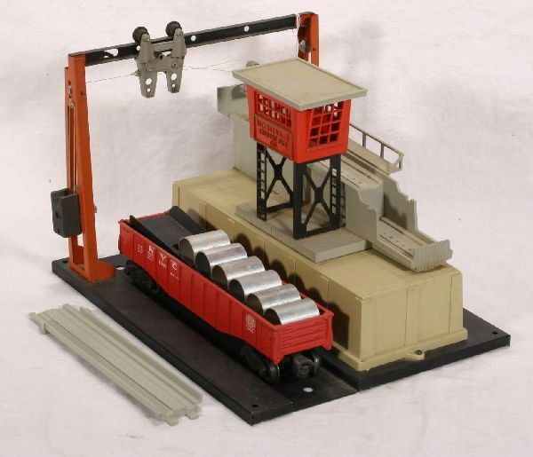 NETTE - LIONEL 345 Culvert Unloader: w/ramp, 6263 Gondola, dusty C6