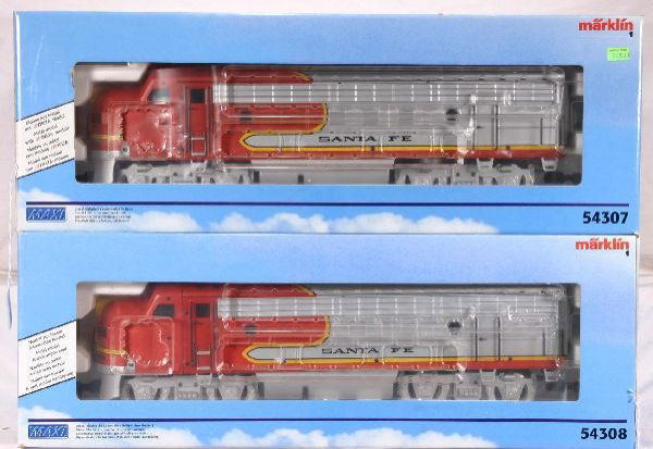 NETTE - MARKLIN Maxi 54307 & 8 SF AA Diesels: G Ga; F Series Power & Dummy, w/Delta module, test run, obs w/inserts, C9