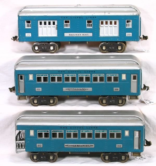 NETTE - 3 LIONEL ST Ga. 310 Series Pass. Cars