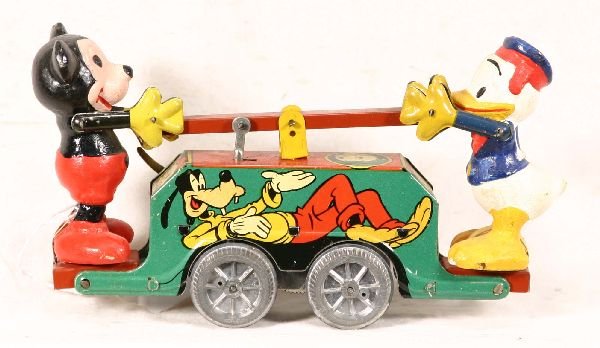NETTE - Boxed WELLS Mickey & Donald Hand Car: - 3