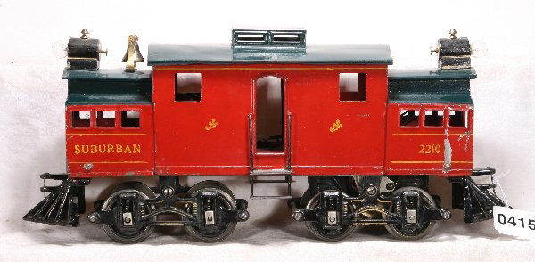 NETTE - Nice VOLTAMP 2210 Suburban: Ga. 2; Among the best sides we've seen on a piece of Voltamp! Ballast was added, then removed from bottom frame, 1/8" holes left over, roof was flaked off, so owner had top nicely restored, o/w comple