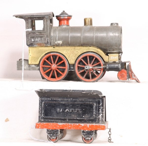 NETTE - WEEDEN Dart Live Steam Loco:: Pat. 1887, Complete w/burner, missing stack; I&ARR Tender, C6- ish