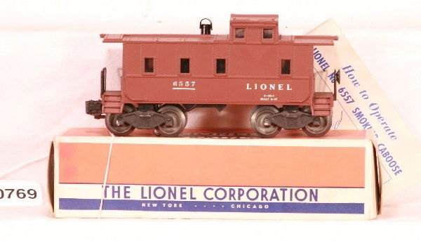 NETTE - Boxed LIONEL 6557 Smoke Caboose: Clean w/instr, ob C8