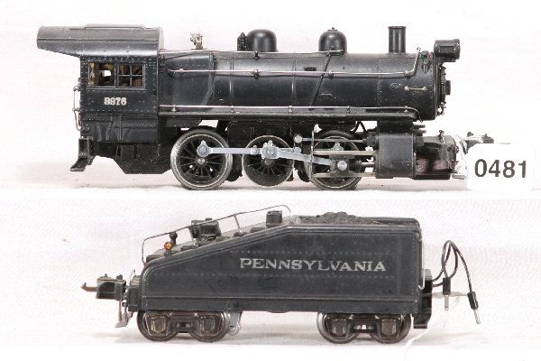 NETTE - LIONEL 227 B6 Semi-Scale Switcher: Nice cab lettering; 2227T Tender w/bell & light, lettering even both sides, HBC, clean, C7