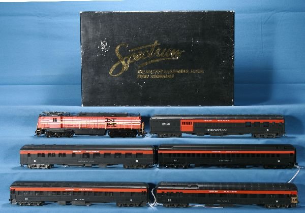6 Pc. NH HO Passenger Set:: Bachmann Spectrum 82404 GE E33 Electric, ob C8, w/5 Riva Rossi NH Steel Passenger Cars, no interiors, clean, May have minor trim & step issues, o/w C7+,Locos have been tested on DC analog but are not 