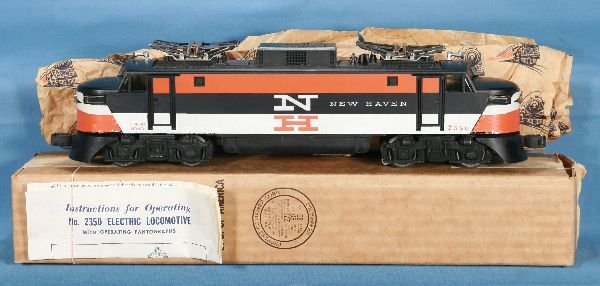 NETTE - Super Boxed LIONEL 2350 NH EP-5:: Very clean w/awesome original decals, bat box clean, light run time, instr., wrapping, ob C8