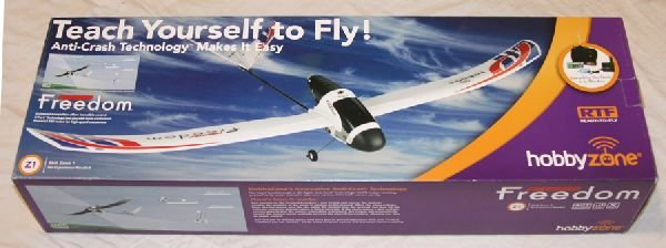 HOBBYZONE?Firebird RC?Plane:: 50" WS, 33" L, 480 Power motor, average flight time 12 - 15 minutes, 2500 ft range, appears complete, ob C8