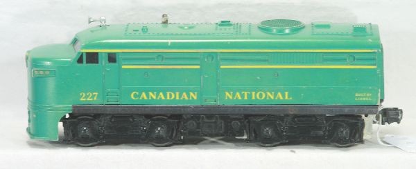 NETTE - LIONEL 227 CN Alco Diesel:: Clean, but front cowl scored as if coupler slot was going to be cut, C5
