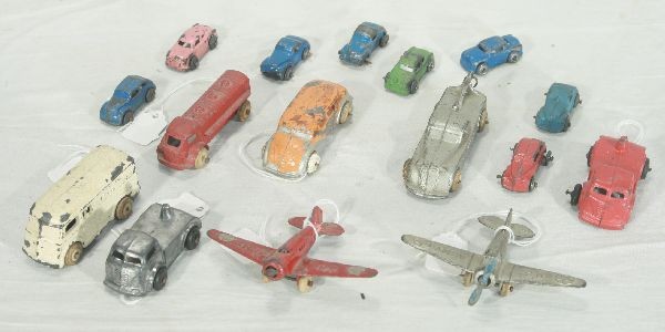 NETTE - 16 Pc. BARCLAY Slush Vehicle Lot:: Various Conditions, as photoed