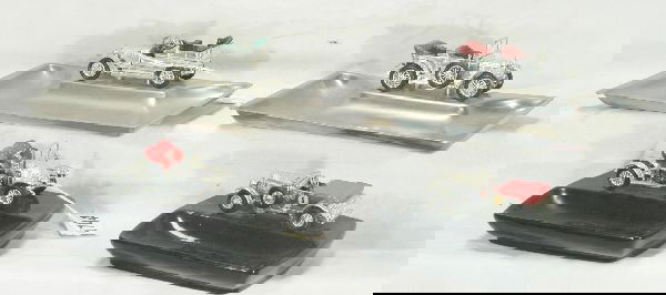 NETTE - 4 LESNEY Executive Gifts: DT14S Damlier (missing grill) & DT14G Maxwell Double Trays; T2s Renault & T5s Bentley single trays, o/w C8