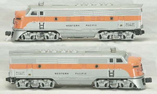 NETTE - LIONEL 2345 WP F3 AA Diesels:: Clean, decals 90%, better than many, original porthole lenses, even silver, C6+