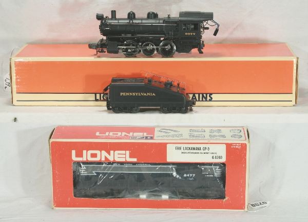 NETTE - LIONEL 18000 & 8477:: 18000 B6 Steam Switcher, RailSounds; 8477 NYC GP7 Diesel, ob incorrect, o/w C8