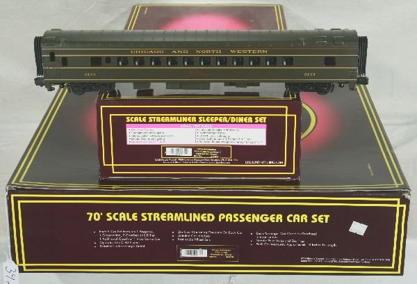 NETTE - MTH C&NW Passenger Cars:: 20-6536 5-Car Set; 20-6636 Sleeper/Diner Extension Set, obs C9+
