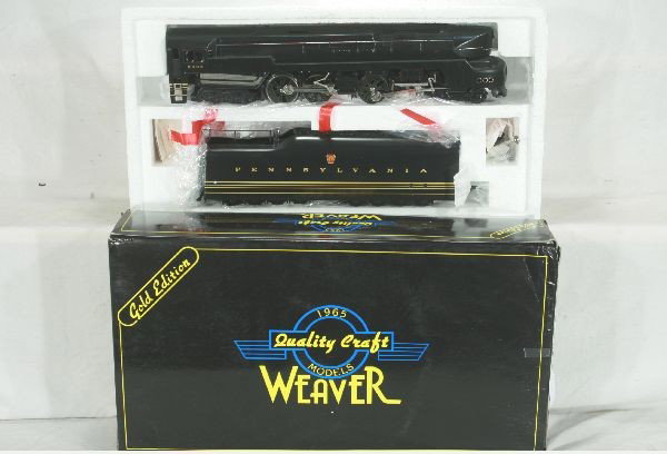 NETTE - WEAVER Brass PRR T-1 Duplex:: 3-Rail, w/dual smoke units, cab details & back-up light, ob C9+