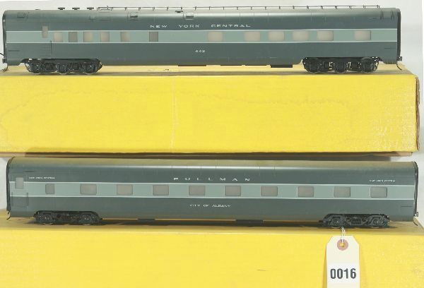 2 Sunset Brass O Scale NYC Passenger Cars Lot: 1 reads 17 Roomette, 1 is Diner. Obs. Is like new.