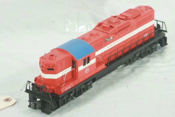 Lionel 2348 M&StL GP9 Diesel: Madison replacement shell, frame is Has light to moderate play wear.