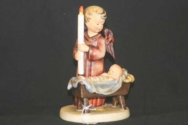 Hummel Watchful Angel 194: Hand painted Goebel, small V mark, 6 3/4", Free From Cracks Flakes and Chips. For Bigger and Better photos or information about consigning in our future events go to our website