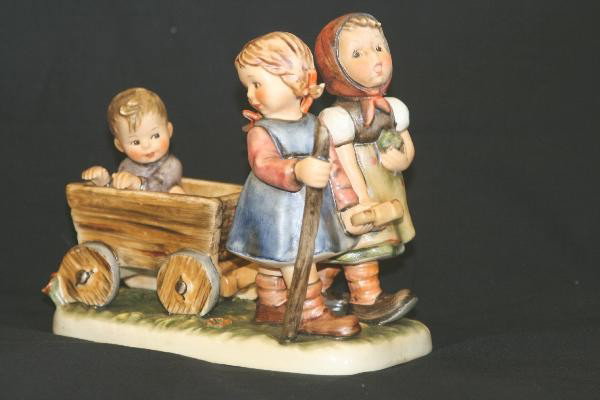 Hummel 406 Pleasant Journey 406: 7" Long, Stamped Goebel, Century Collection. Free From Cracks Flakes and Chips. For Bigger and Better photos or information about consigning in our future events go to our website