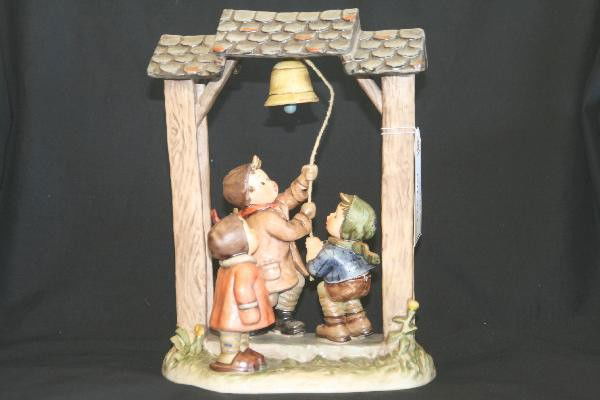 Boxed Hummel Lets Tell the World 487: 10 1/4" tall, stamped Goebel, Century Collection, worn original box. Free From Cracks Flakes and Chips. For Bigger and Better photos or information about consigning in our future events go to our webs
