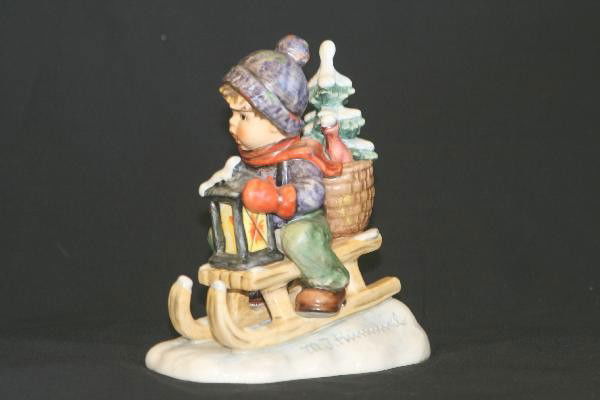 Hummel Ride Into Christmas 396/1: 6" Tall, stamped Goebel. Otherwise free from chips, flakes & cracks. For Bigger and Better photos or information about consigning in our future events go to our website