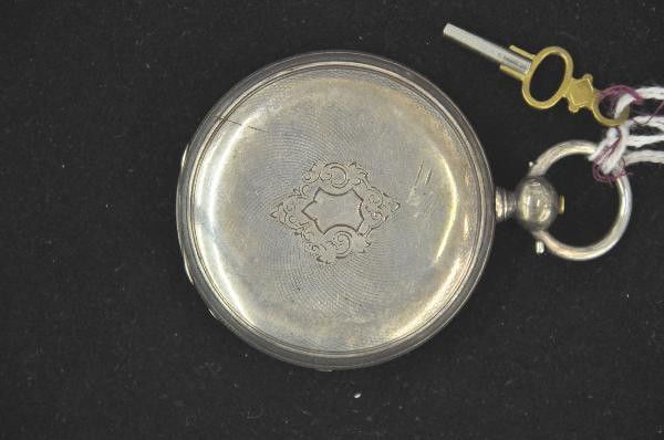 Guille Pardoux Pocket Watch with key: Serial Number-55678, Jewels-7, Size-17s, Case Number-n/a, Case Brand-n/a, Watch is working. For Bigger and Better photos or information about consigning in our future events go to our website