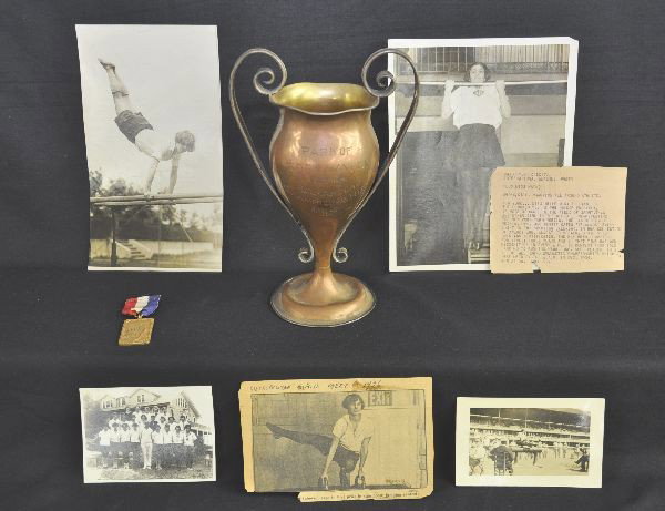 Miss Wilhelmina E. Hayn Athletic Archive: Caption from international newsreel photo reads Slug (Miss Hayn) "Bronx girl champion all around athlete. New York….Miss Wilhelmina E. Hayn, of the Bronx, New York is the holder probably of more rec