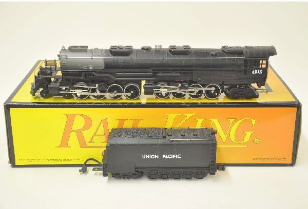 MTH Rail King 30-1129-1 UP Big Boy: 031 Gauge, 4-4-4 steam loco and tender, proto 1, original boxes with inserts and shipper. Lightly run C8