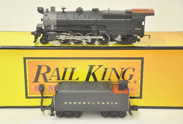 MTH Rail King 30-1164-1 Pennsylvania L1 Mikado: 2-8-2 Steam loco and tender, proto 2, original box and inserts. Lightly run. C8-9