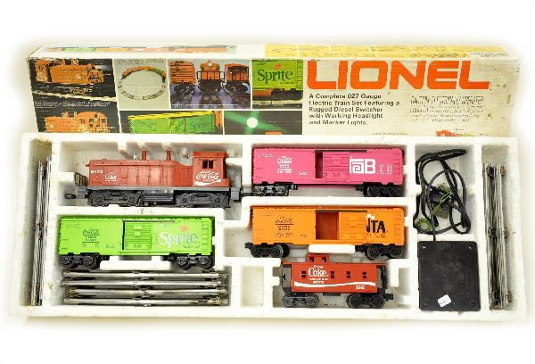 Boxed Lionel Coke Set 6-1463: Includes NW-2 Diesel, 3 boxcars, caboose, track, transformer, set box with worn insert. All lightly run, , C8