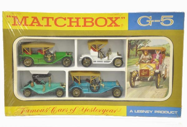 Mint Boxed Matchbox G5 Gift Set: Set includes Y9, Y14, Y12, Y4. Factory sealed in original display box. C10