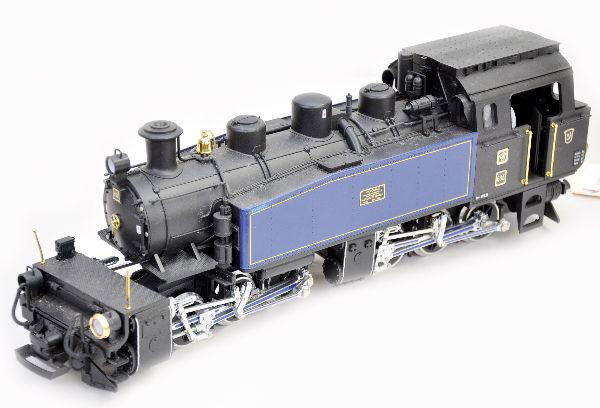 Scarce LGB Hanomag Tank Loco: G-Gauge. This limited production 0-6-6-0 originally came in a wooden display cabinet with its matching cars. This example has been used and is missing some minor trim pieces but shows light playwear.
