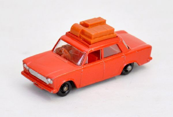 Scarce Matchbox No.56 Fiat: This tough vehicle was only available in red as part of a gift set. This example shows light playwear C7-8
