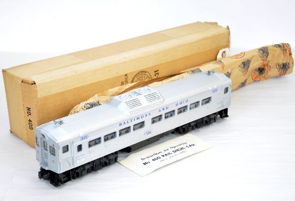 LN Boxed Lionel 400 Budd Diesel: Very clean with light run time, wrapping, instructions, bricky ob with insert, C8+