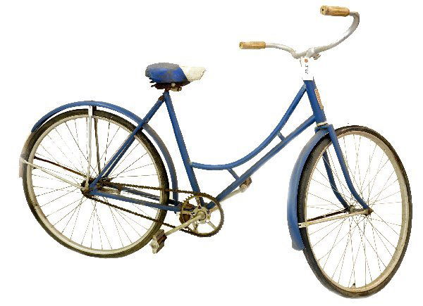 Early Pope Bicycle: 20" frame, 26" tires, rubber is deteriorated, has original Messenger seat. Great restoration project as the entire bike has been repainted. .