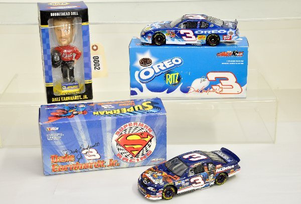 3 Dale Earnhardt Jr. Collectibles: Action 1:24 Scale DE Jr Oreo #3 Monte Carlo; 1999 AC Delco Monte Carlo, plus Bobble Head toy. All like new in boxes. Examine photos or call for more information at 203 730-1404.