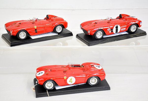 3 BBR 1:18 Scale 1954 Ferraris: All super detailed diecast models. 375; 375-1 & 375 Plus, all appear like new with instructions & plastic display cases. Examine photos or call for more information 203 730-1404. These are very delica